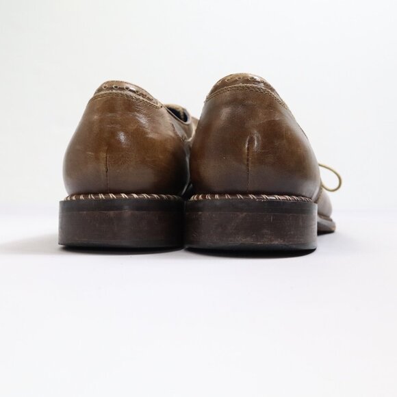 Passo Per Passo Brogues Leather Hand Made Italy Shoes Size 44 Wingtip Oxford - Picture 5 of 11